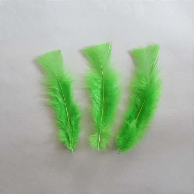 yellowish green Натуральное пушистое перо индейки 100 корень DIY Рождественская елка украшения хорошее перо костюм аксессуары 15-20 см 6-8 дюймов - Цвет: yellowish green