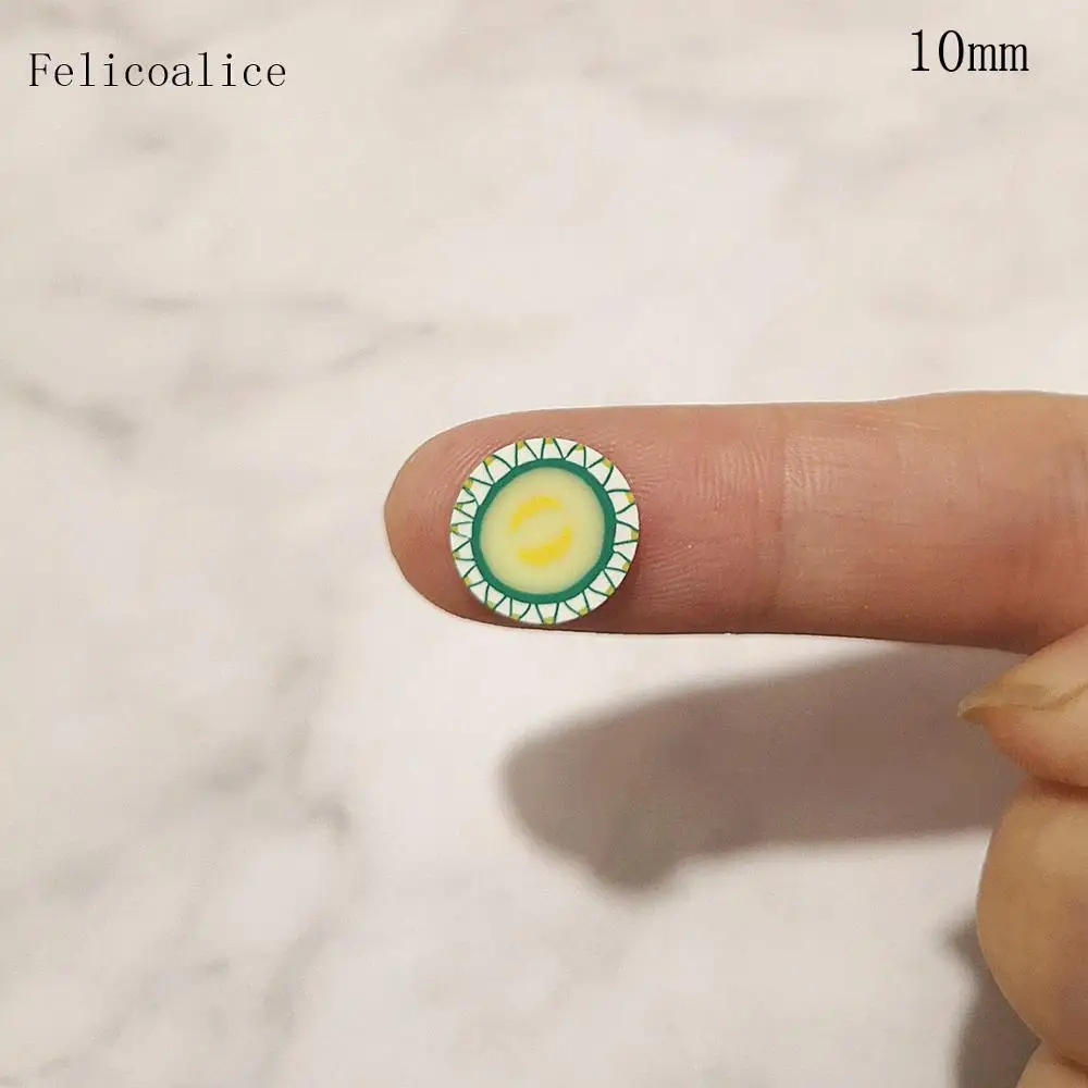 1 кг 10 мм Fimo Ломтики горка талисманы для поставки слаймов комплект пушистый слизи фрукты полимерные прозрачные клейкие аксессуары шпатлевка глина дизайн ногтей - Цвет: 1kg