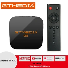 GTMEDIA G1 7,1 Android tv Box S905W 1 ГБ 8 ГБ H.265 bulit в wifi медиаплеер 4K Google Youtube gtплеер глобальная IP tv BOX PK H96