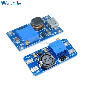 

10pcs MT3608 DC-DC Adjustable Boost Module 2A Boost Plate DC-DC Step Up Converter Module with MICRO USB 2V-24V to 5V 9V 12V 28V