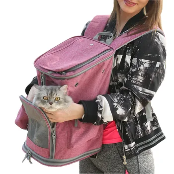 

hot cationic Oxford cloth pet backpack clearance out portable foldable pet cat bag