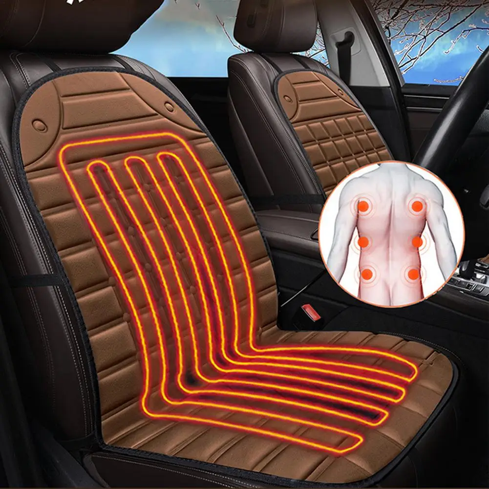 D giokfine Car Heated Seat Cushion Cover Auto 12V Heating Heater Warmer Pad Winter Necessity 