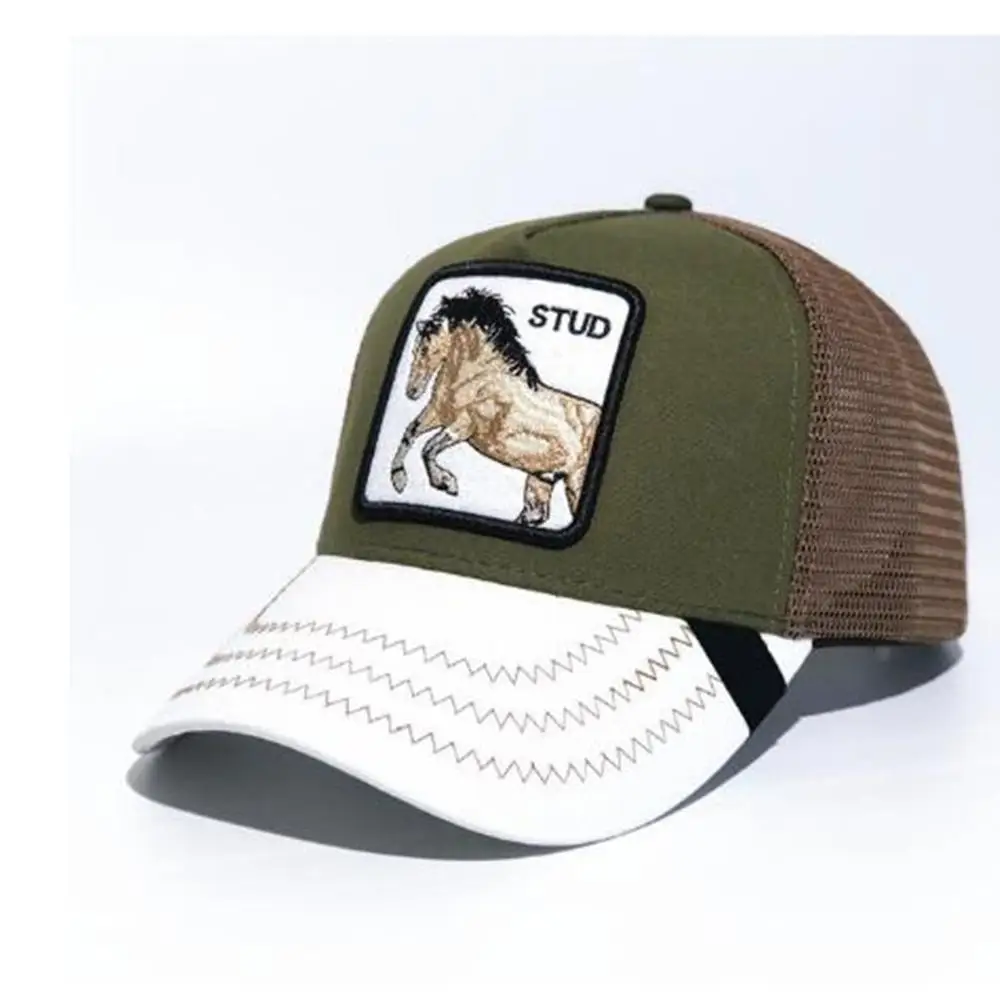 STUO С биркой broidery STUO Snapback бейсболка для дальнобойщика козырек животных фермы - Цвет: STUO