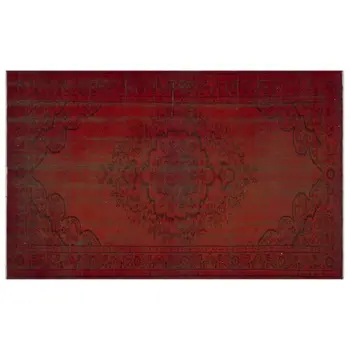 

Handmade Red Vintage Overdyed Turkish Area Rug 181x285 Cm-5'11''X9'4''