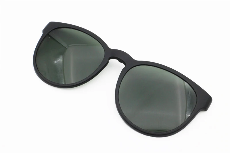 black lenses Модель № TJ005 одиночные обрезки TAC поляризованные солнечные ретро-очки линзы для миопия, Гиперметропия очки дополнительный зажим на солнечных линзах - Цвет линз: black lenses