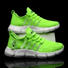 Ultralight Flying Woven Breathable Men's Sneakers Couple Popcorn Keep Running Shoes Large Size46 Comfortable Casual Sports Shoes