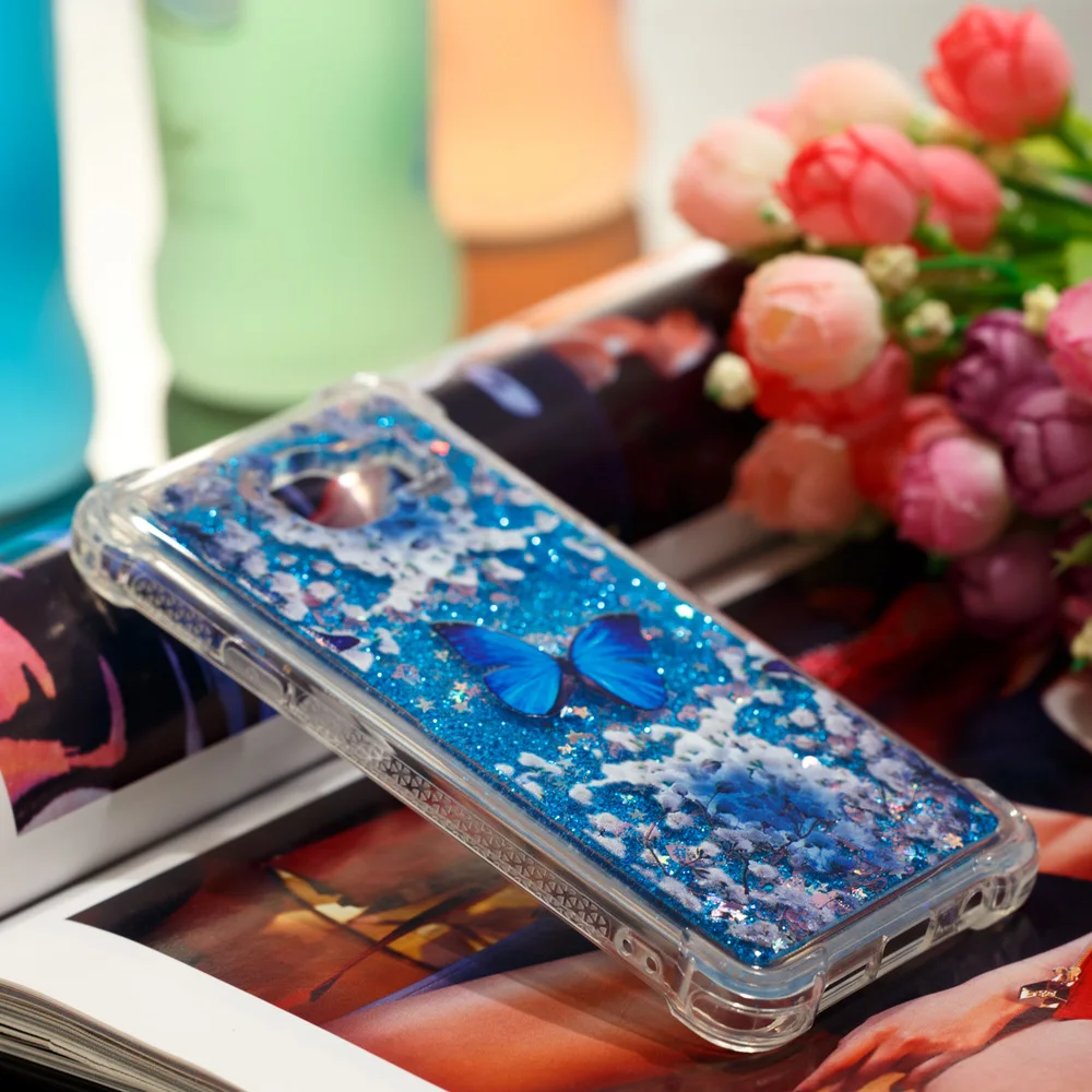 Soft Silicone Bumper Case for Samsung Galaxy A3 A5 A36 A56 Glitter Dynamic Liquid Cute Fitted Cover SM-A310F/DS SM-A510F/DS