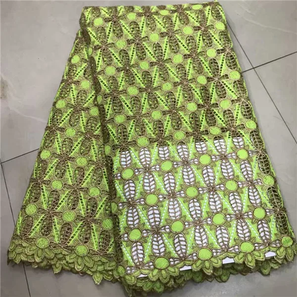 

Latest Design African Lace Fabric 2019 High Quality Nigerian French Guipure Cord Lace fabric With Stone For Wedding