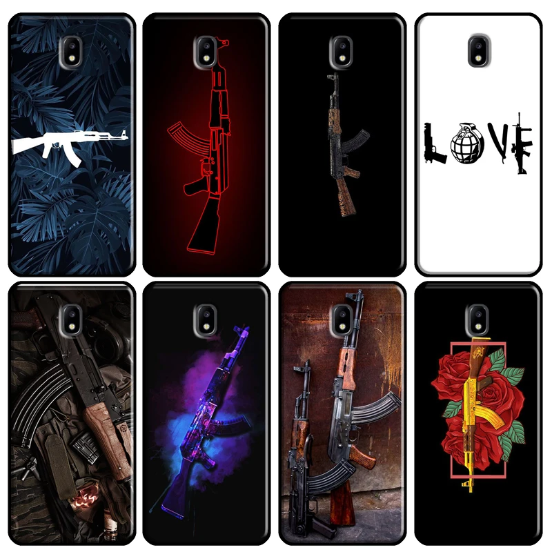 AK47 Handgun Gun BUllets Soft Case For Samsung Galaxy A3 A5 2016 J1 J3 J4 J5 J6 J7 2017 J2 Core J8 A9 A6 A8 Cover | Мобильные