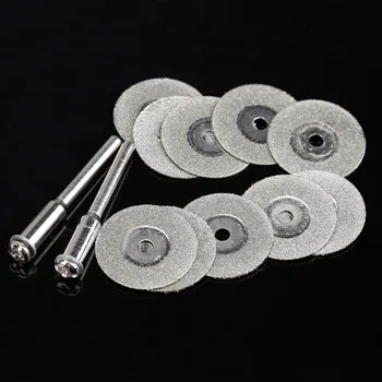 

10X 20mm Emery Diamond Coated Double Side Cutting Discs with 2 Joint Lever