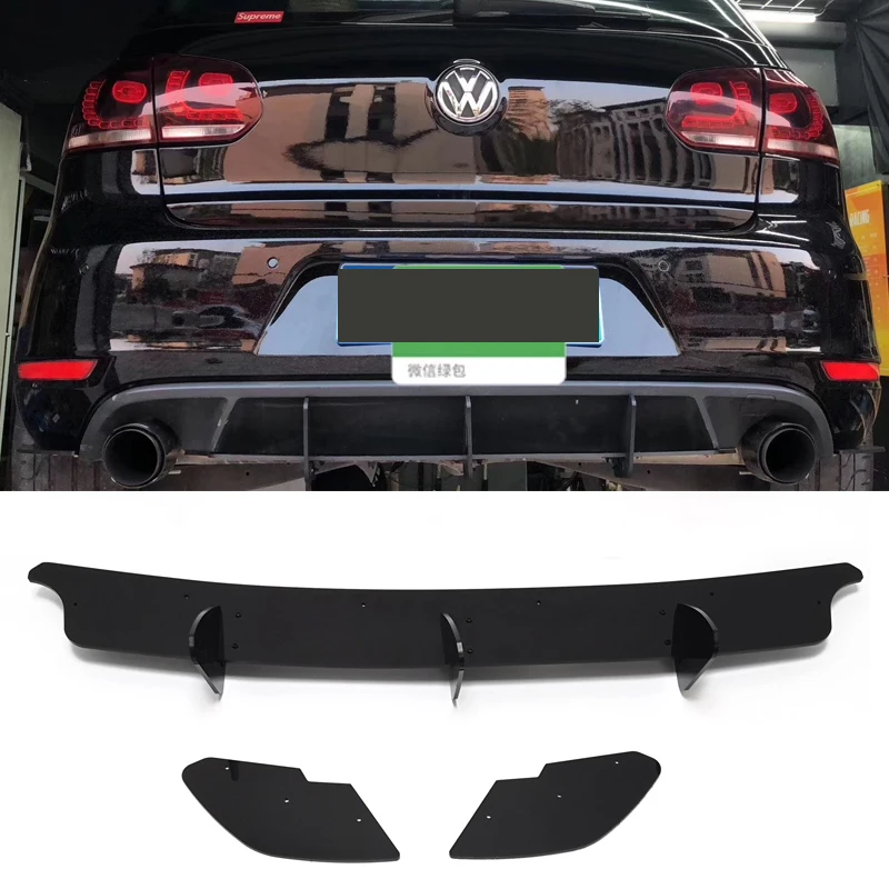 Накладка на задний диффузор для Volkswagen VW Golf 6 MK6 GTI R20 2010 2013 защитная накладка бампер