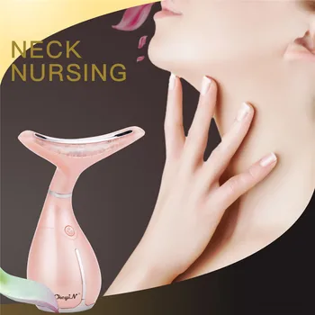 

Neck Massager USB Vibrate Anti-wrinkle Neck Care Instrument LED Photon Light Heating Therapy Device Facial Care Instrument