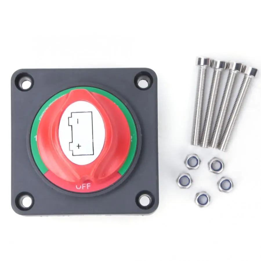 

Disconnect Isolator Switch DC Power ABS Plastic Double Battery Isolator Cut Out Off Kill Switch Kit 12V 24V 36V for Car Yachts