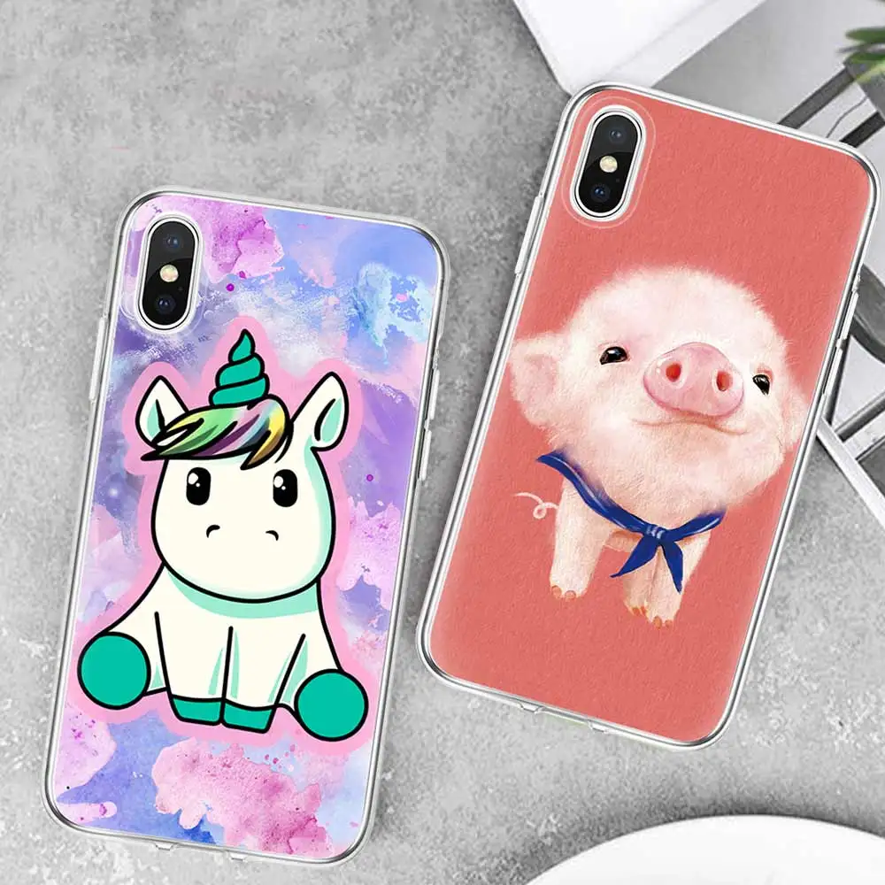 紫底独角兽、毛绒小猪