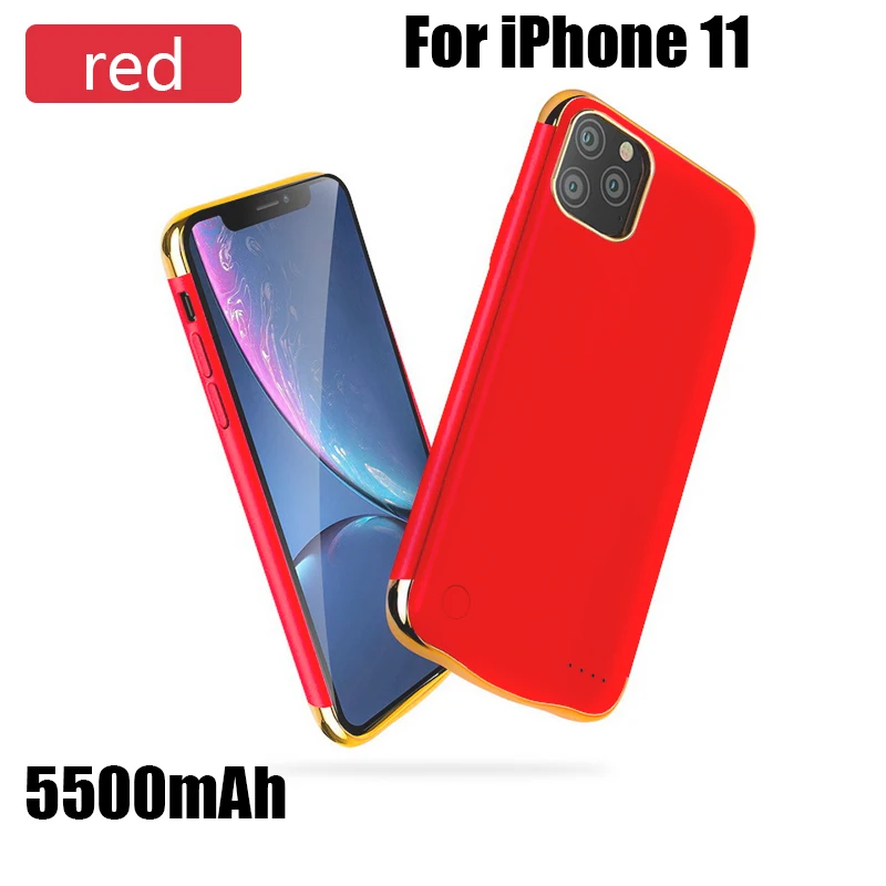 5500 мАч/6000 мА/ч, ультра тонкий Батарея чехол для iPhone 11 Pro Max/iPhone 11 Pro/iPhone 11 Powerbank чехол резервного копирования Батарея Зарядное устройство Чехол - Цвет: For iphone 11