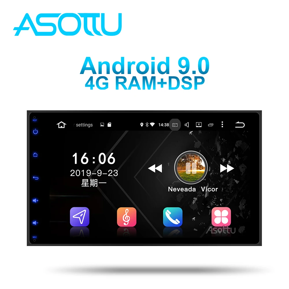 Автомобильный DVD Asottu TO605 android 9,0 PX6 для Toyota Corolla Auris Fortuner Estima vios Innova gps навигация