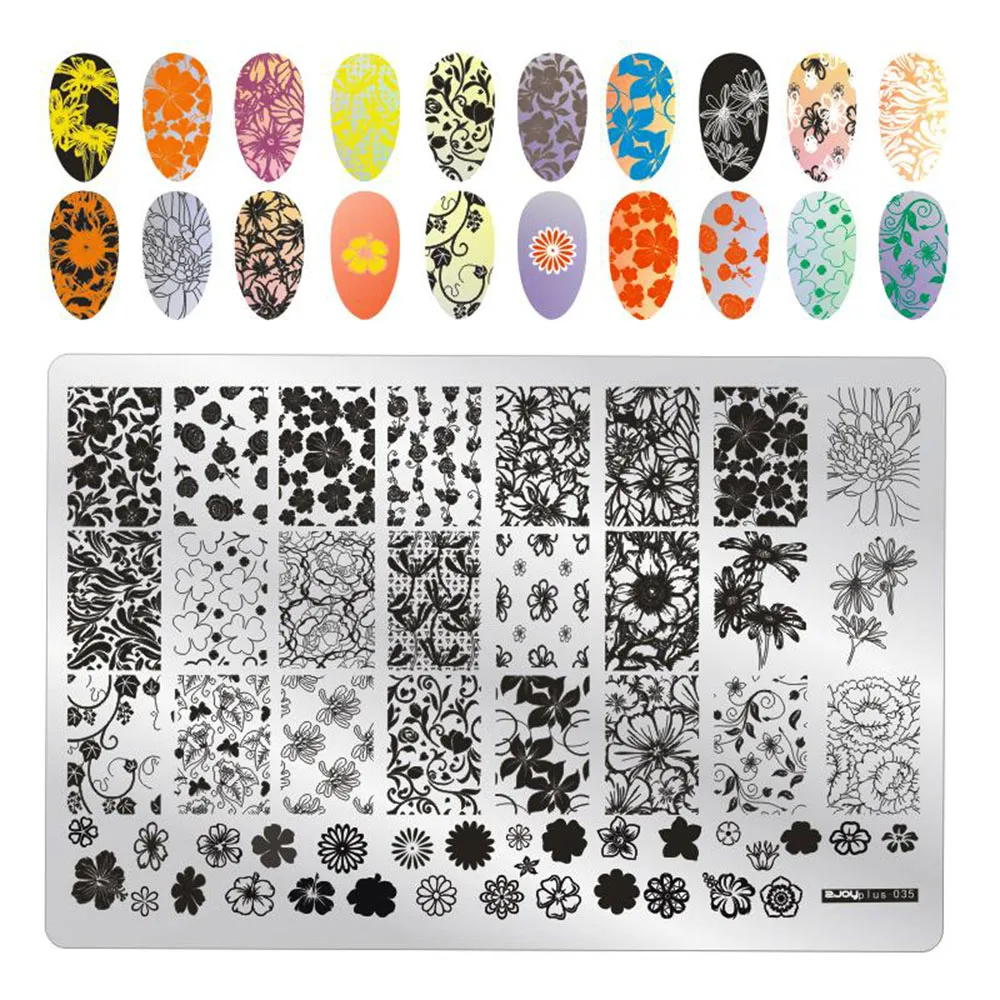 

1 Pcs Nail Stamping Plates 35g/pc Multi-Patterns 14.5*9.5 cm Nail Art Stamp Image Template DIY Stencil For Nails Tools #GR548