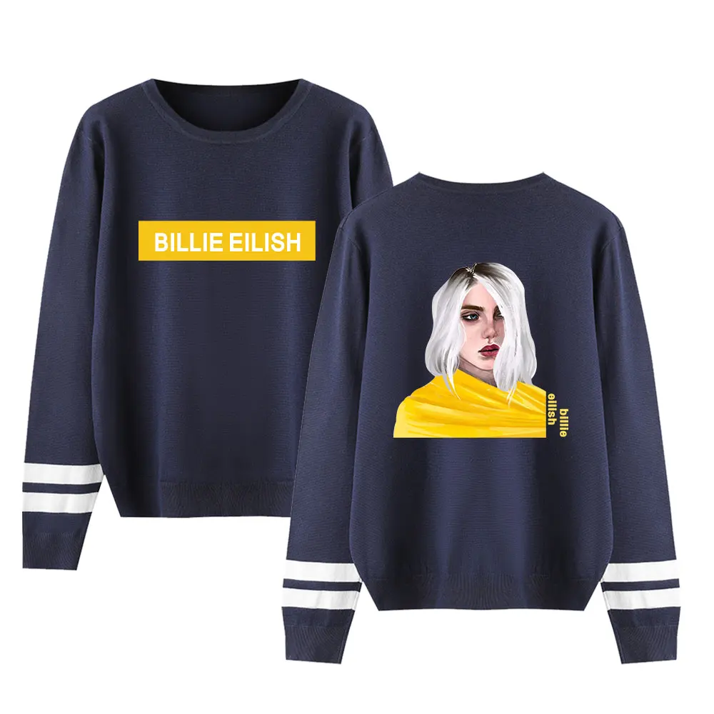 Вязаные свитера Billie Eilish для мужчин и женщин, теплые свитера, уличная мода, парные свитера с круглым вырезом, Повседневные свитера Harajuku