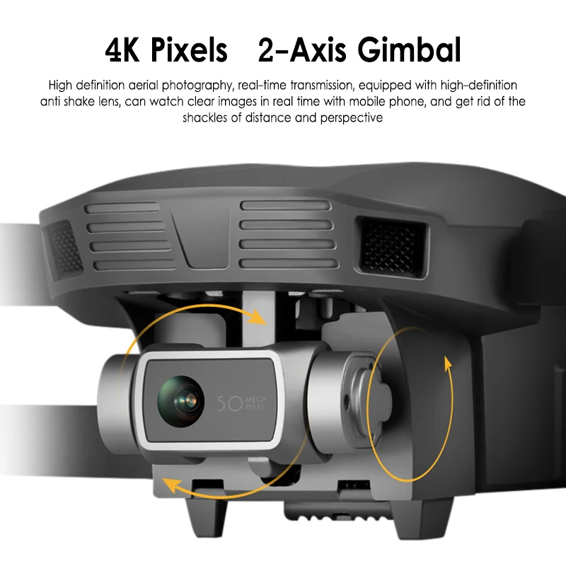 US $96.99 F4 RC Dron GPS 2Axis 4K Dual Camera AntiShake Gimbal Profesional With 5G WiFi FPV 2000m Image Transmission Brushless 25 Mins