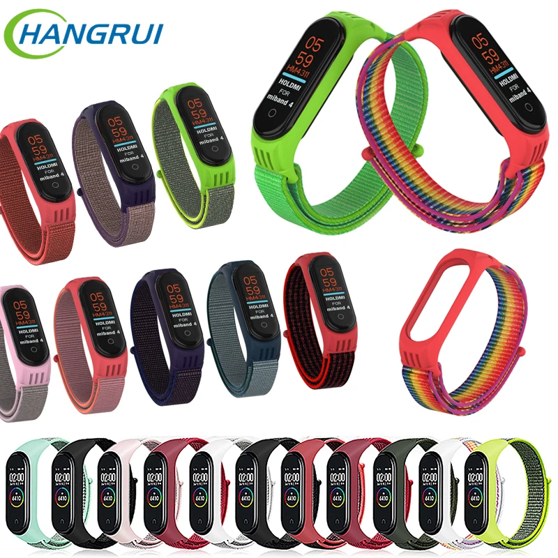 Replaceable Nylon Strap For XiaoMi Mi Band 4 3 Wristband Smart Bracelet
Mi Band 4 NFC Global Band4 Mi3 Smart watch women men