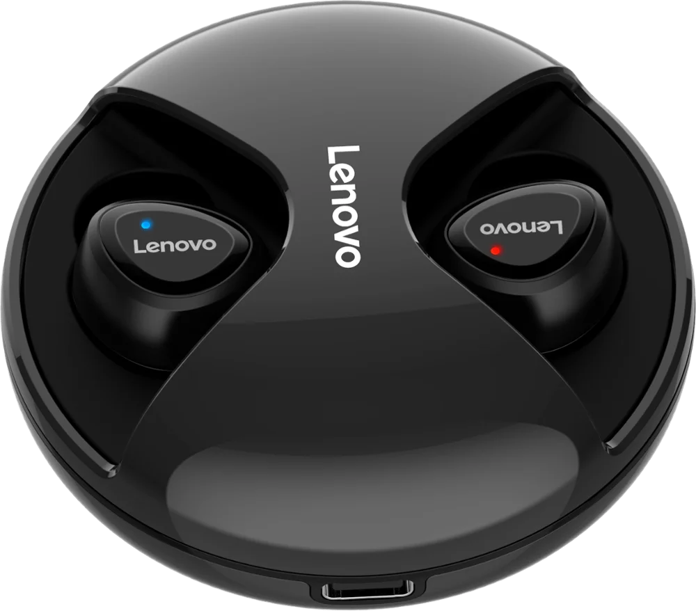Black Lenovo R1 наушники-вкладыши TWS с Беспроводной наушники Bluetooth 5,0 спортивные наушники Качество Звука Hi-Fi стерео IPX5 Водонепроницаемый сенсорный экран для смартфона - Цвет: Black