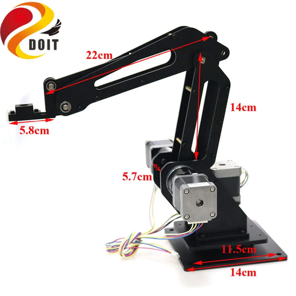 SZDOIT 3DOF промышленная рука робота с 42 шаговыми моторами 3D печать лазерная гравировка Собранная для Arduino