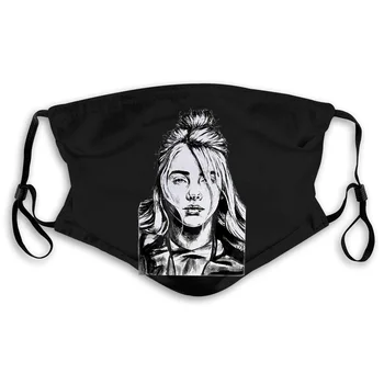 

Billie Eilish Ocean Eyes Billie Eilish Portrait White Print Mouth Mask Women's kid PM2.5