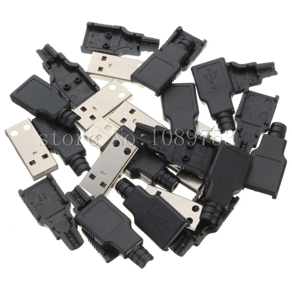 USB 4 Pin разъем типа A пластиковый чехол 100 шт.|4 pin male|usb plug connectorusb socket connector |