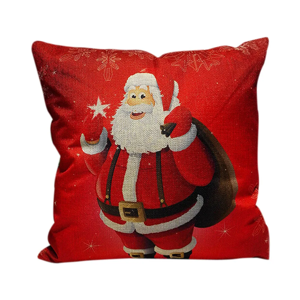 Christmas 2019 Pillowcases Sofa Bed Xmas Print 45x45 Polyester Throw Cushion Cover Pillow Covers Capa de Almofada Dropshipping # | Дом и сад