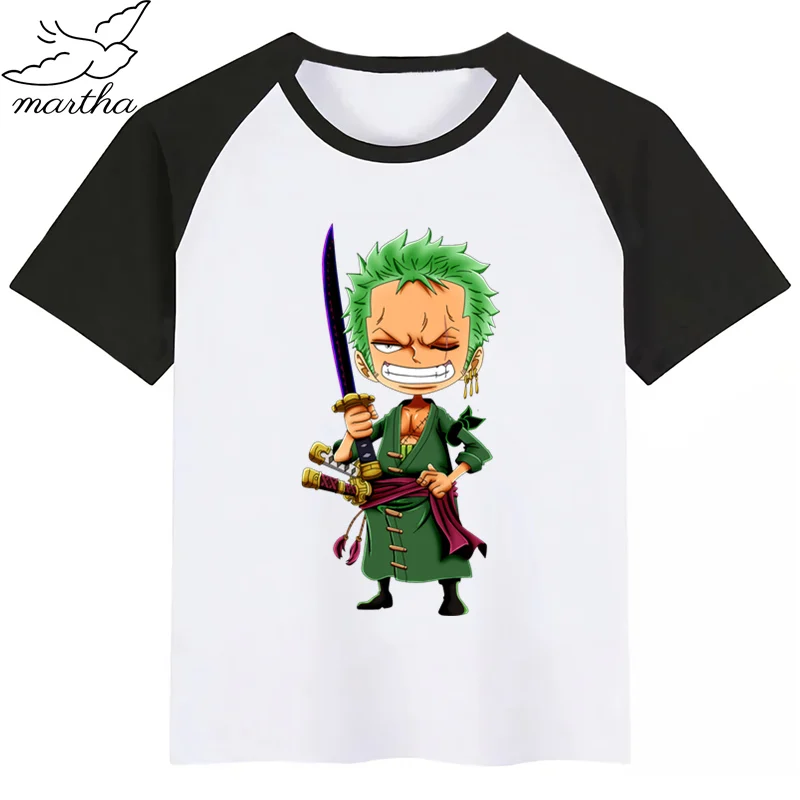 Luffy/футболка для мальчиков; детская одежда с короткими рукавами и принтом для мальчиков; детский белый топ; топы для мальчиков; Детские футболки; Новая летняя футболка