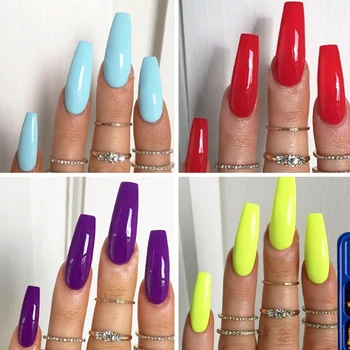 

Fake Nails Art Manicure Nail Art nail tips matte full cover False Nails 100PCS/Set False Nail Tips Matte Full Cover Long Coffin