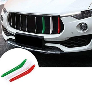 

3Pcs Car Front Grille Inserts Decor Trim Strips Cover for Maserati Levante -2019