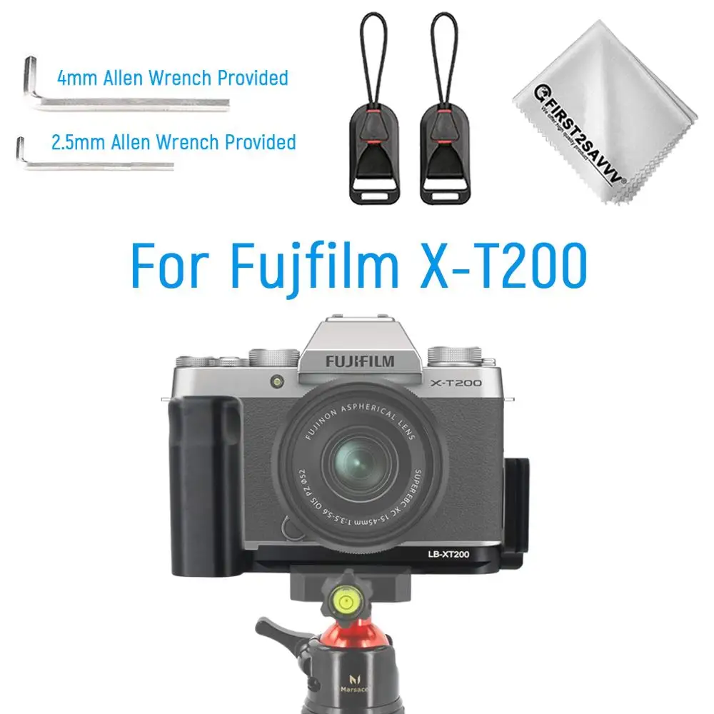 Camera L Plate Bracket Arca Swiss Tripod Head Holder LB Hand Grip for Fujifilm X-T200 XT200