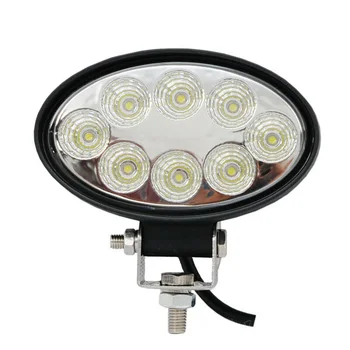 

2 Pcs LED Oval 24W Offroad Flood Work Driving Lights Works Head Lights Pod Lamps