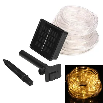 

39.4FT Solar 100 LED STRIP Rope Tube Lights String Waterproof Outdoor Garden New