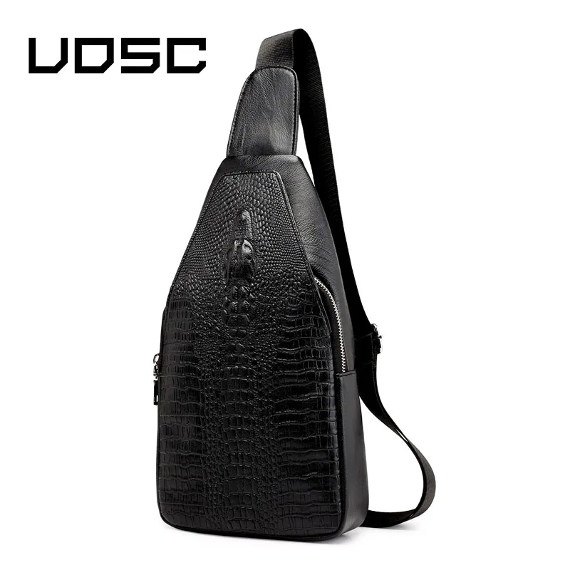 Винтажная сумка UOSC из крокодиловой кожи аллигатора мужские нагрудные сумки