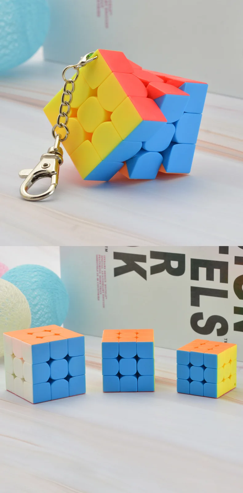 MoYu Yuhu: MoFangJiaoShi, брелки для ключей, 3/3. 5/4 см магический куб, 3x3 детские игрушки для детей и взрослых цепочка для ключей умный куб Оригинальная коробка