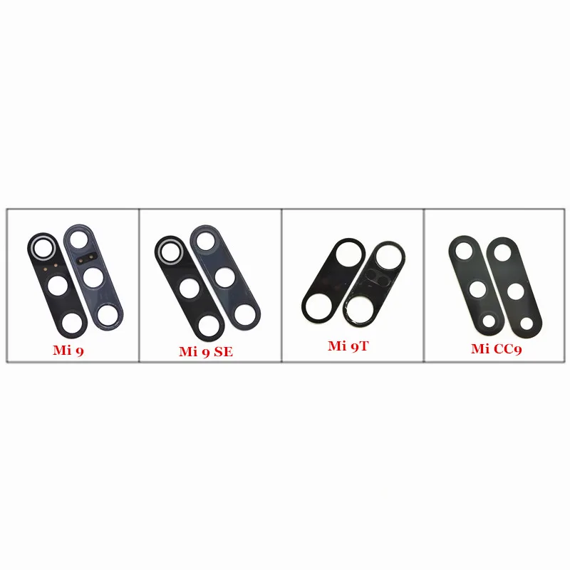 50x New Original Rear Back Camera Glass Lens with Sticker for Xiaomi 9T 9 SE CC9 Mi CC9 9T 9 SE