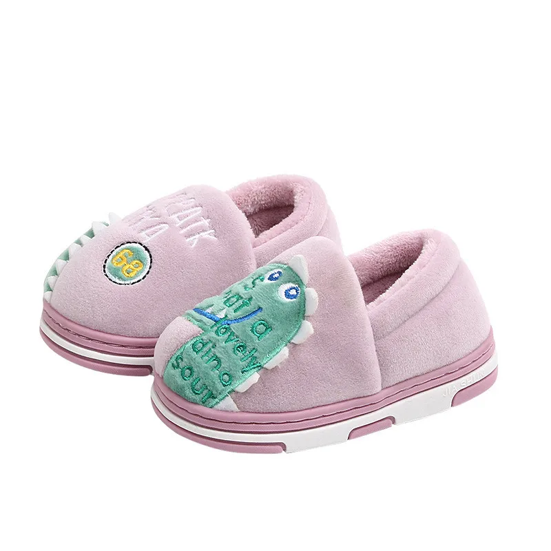 BalleenShiny/Носки для новорожденных; носки для малышей с рисунком динозавра из мультфильма; обувь для новорожденных с нескользящей подошвой; теплые зимние мягкие носки-тапочки для малышей