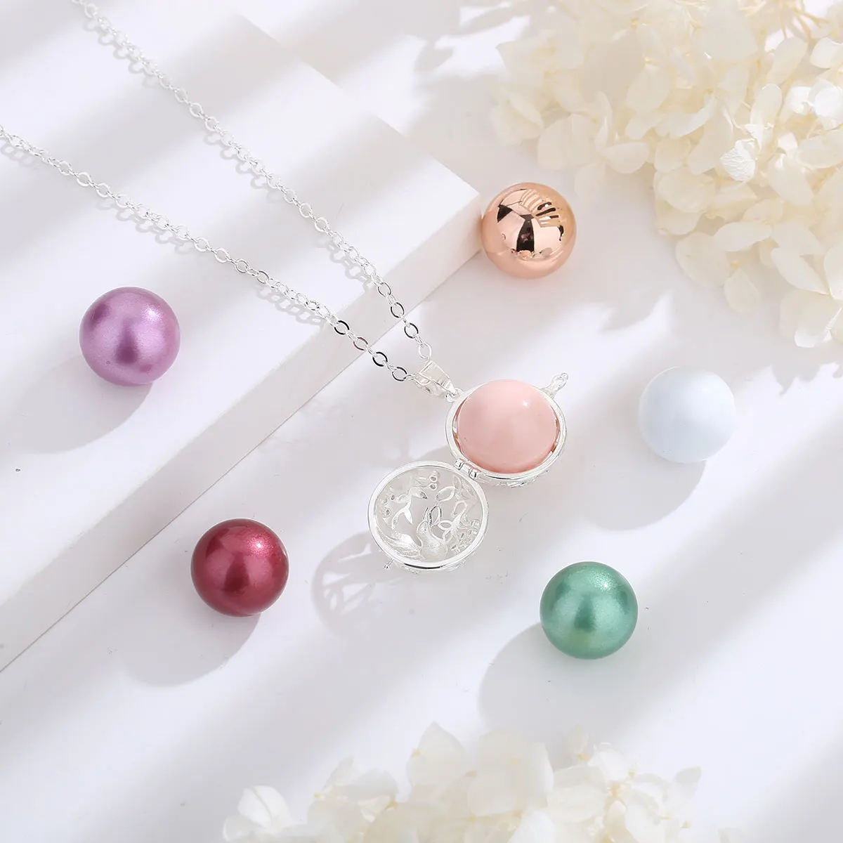 Eudora new 18mm Bird Crystal Cage Pregnancy Chime Bola Ball Pendant Necklace Baby Pregnancy Ladies Jewelry K477N18 3