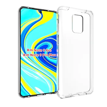 

100pcs/lot transparent smooth Soft TPU Cover Case for Xiaomi Redmi Note 9 Pro Note 9S