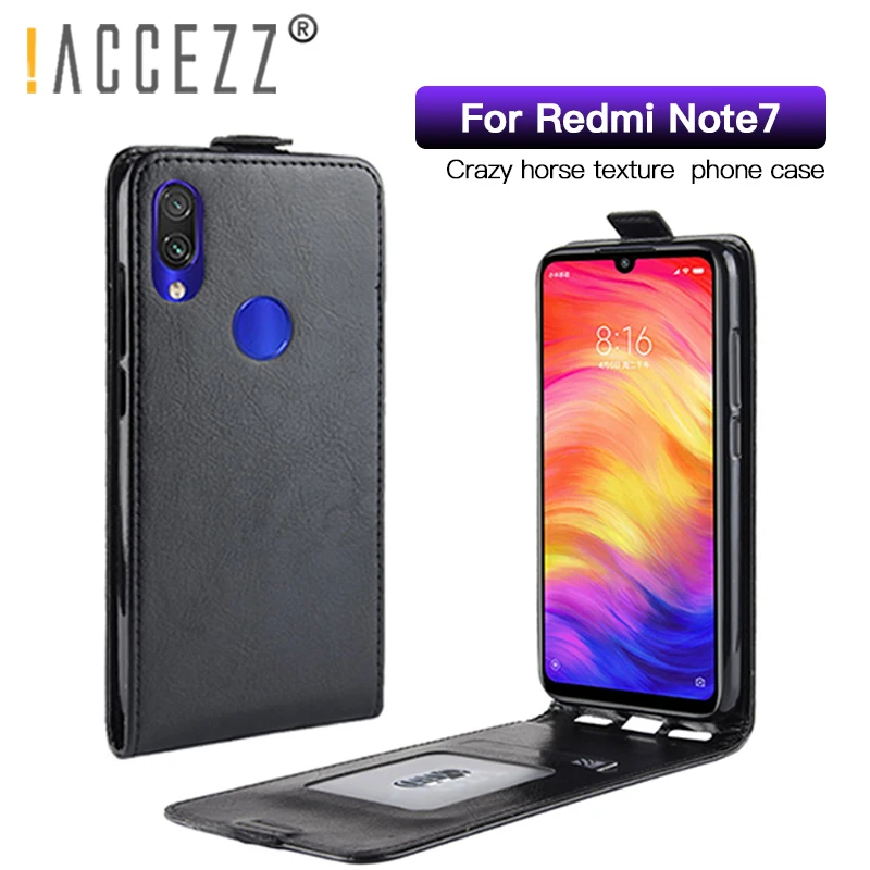 

!ACCEZZ Flip Phone Case For Xiaomi Redmi Note 7 360 Degree Full Protection Cover With Card Pocket For Redmi Note 7 Shell Cases