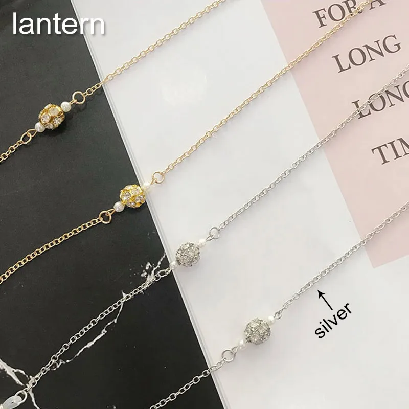 lantern silver Винтажные цепочки для солнцезащитных очков, женские и мужские жемчужные цепочки для очков из нержавеющей стали, ремешок на шею, цепочка для очков с бусинами для чтения - Цвет: lantern silver
