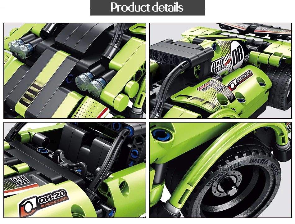 RC 2,4 Ghz City Technic RC автомобиль строительные блоки двойной режим Wrangler гоночный автомобиль кирпичи дистанционного управления автомобиля игрушки для детей