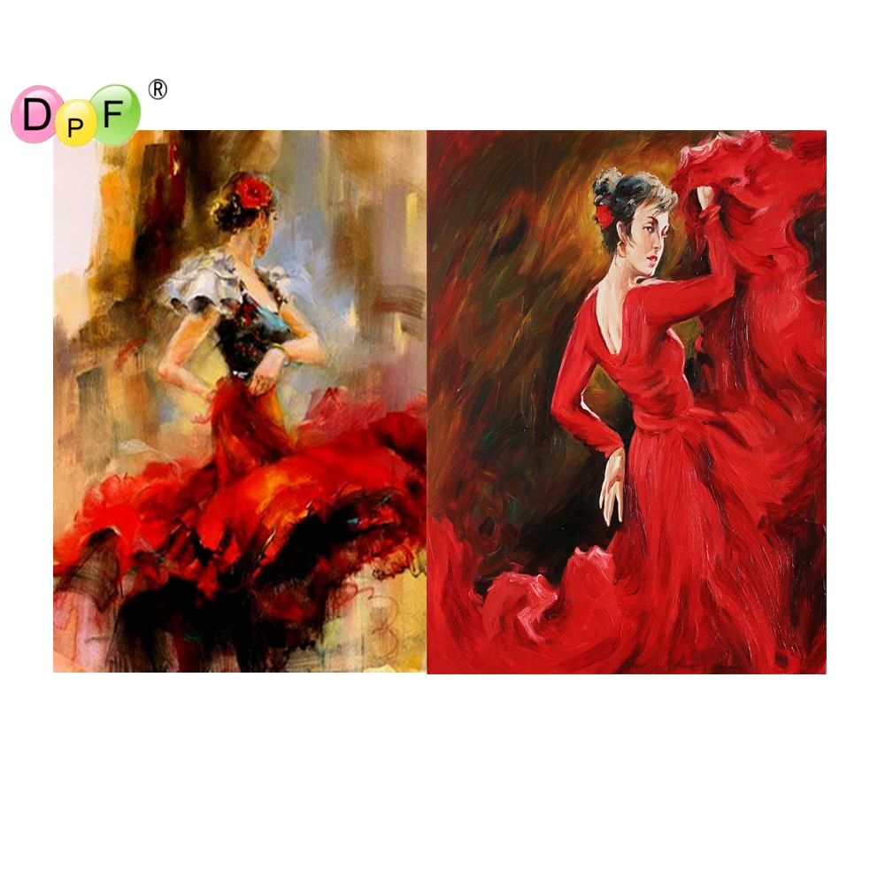 DPF 5D Round/Square full Diamond Painting Cross Stitch Fairy dancer Embroidery Mosaic Needlework kits Home Decor | Дом и сад