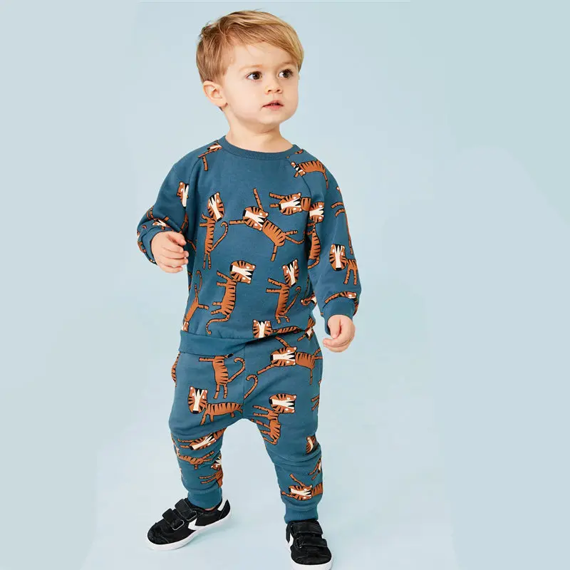 SAILEROAD Animal Tiger Print Мальчики с капюшоном для детей Толстовки Baby Boy Одежда Осень-Зима с длинным рукавом Хлопок Толстовка