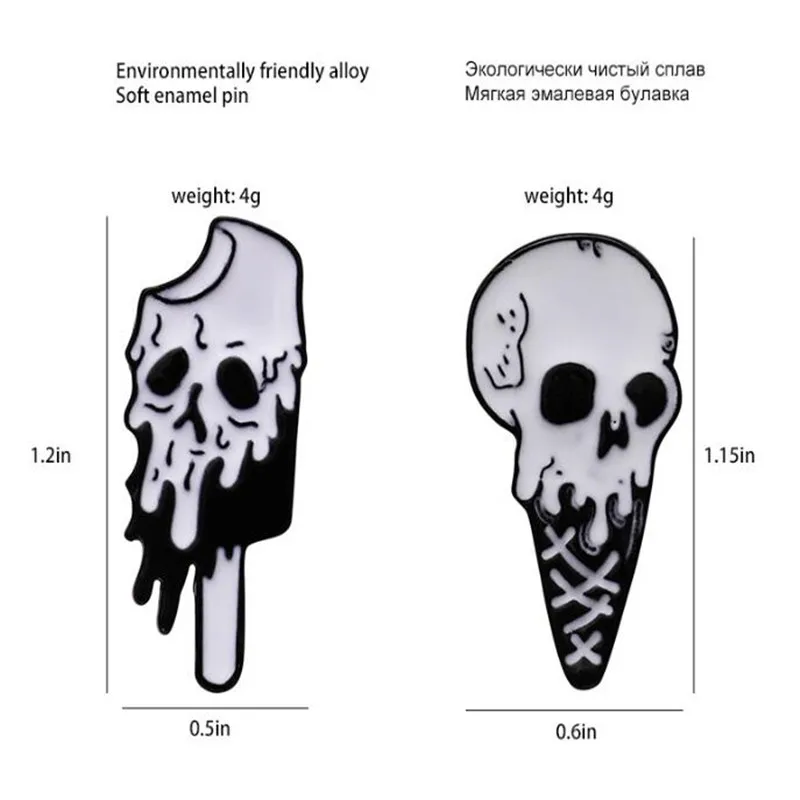 Креативный металлический значок скелета темная брошь в стиле «панк» значок унисекс Эмаль декоративные аксессуары брошь