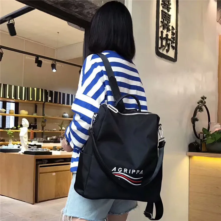 

Multi-functional Backpack Embroidered Waterproof Backpack Nylon Travel Leisure Bag