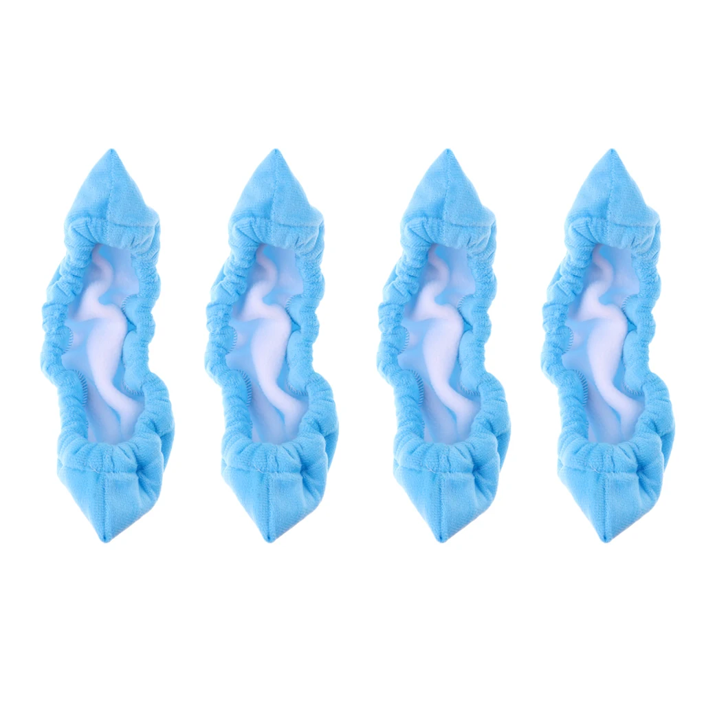 2 Pairs Sports Hockey Blade Covers Soft Terry Cloth Protector Soakers for Figure Skates and Ice Skates - One Size Fits Most