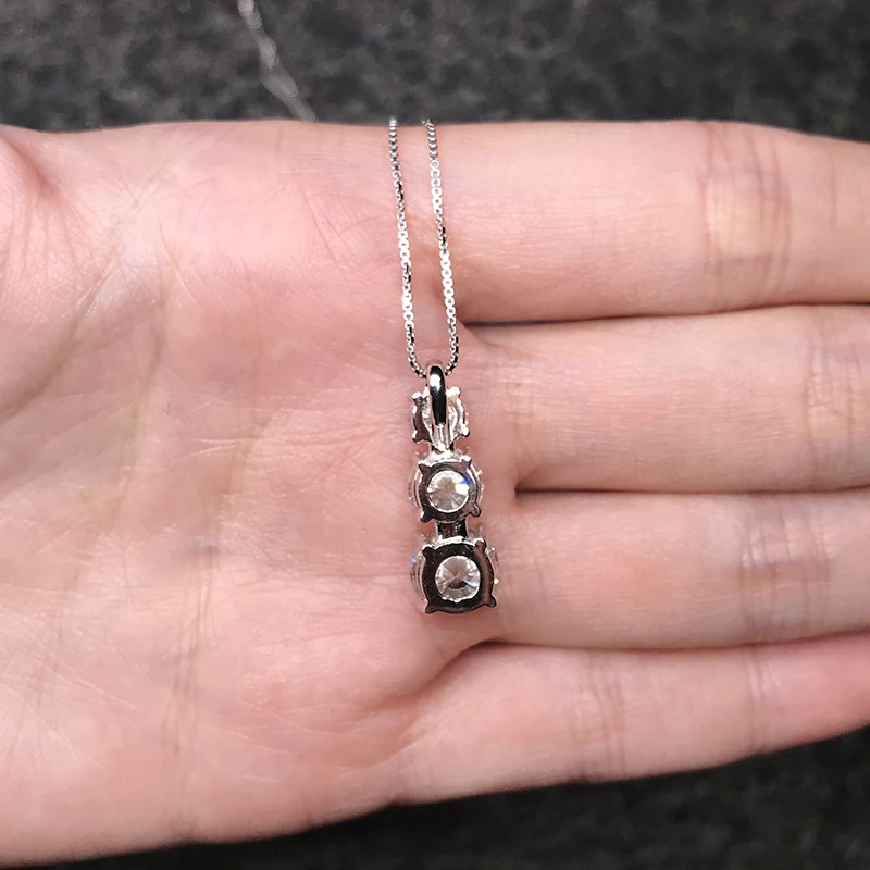 BOEYCJR, 925, серебро, F цвет, элегантное, 3 муассанита, VVS, помолвка, свадьба, подвеска, ожерелье для женщин, Подарок на годовщину